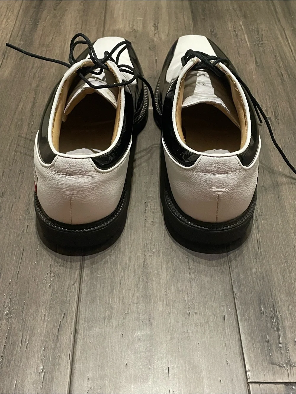 FootJoy DryJoys Golf Shoes Texas Flag Custom JCS Black White Men’s US 9.5 Medium